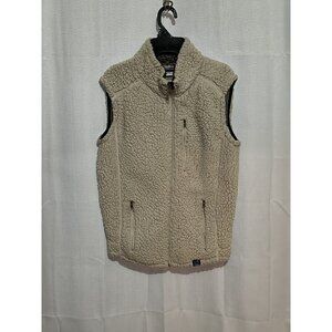Properly Tied Women’s Sz S The Kensington Collection Sherpa Brown Vest Zip Up